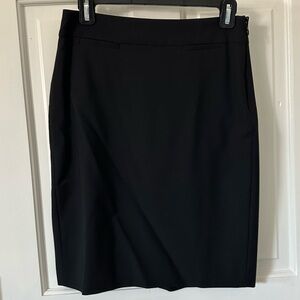 Banana republic Black Pencil Skirt, size 2P, double-slit in back